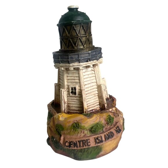 Centre Island NY Lighthouse Figurine Hand-Painted Resin Nautical core Collectibl - Picture 1 of 8